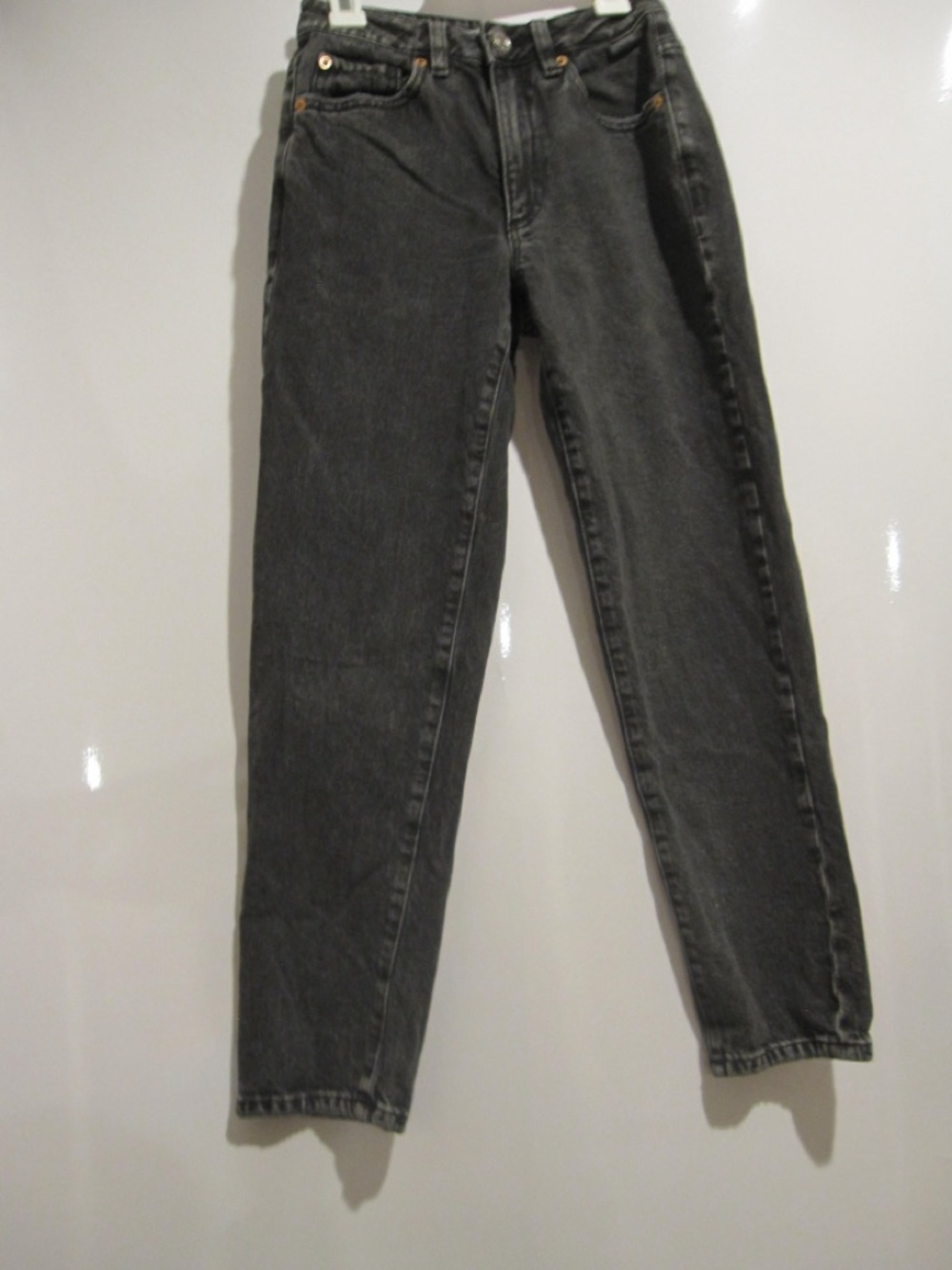 Garage Black High-Rise Mom Jeans Straight Leg Jeans